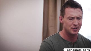 TS Jane Marie let dude cum on her titties