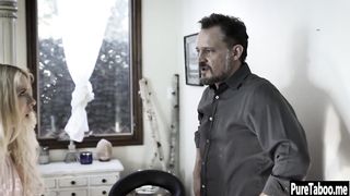 Petite stepdaughter fucked by a stepdad