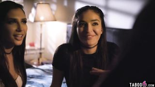 Late night college party hot lesbian sex