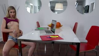 Alluring teen Kali Roses takes a massive hard cock