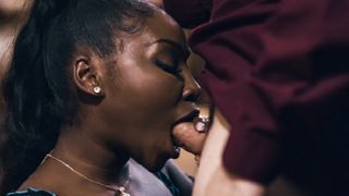 Osa Lovely sacrifices her pussy to make the sale