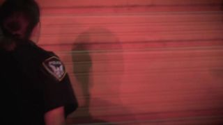 Riding a huge black cock in public