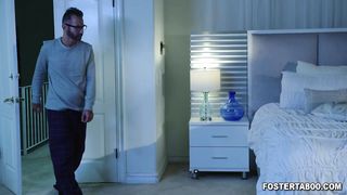 Teen obeys and fucks with new foster dad