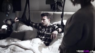 Stepmom Kit Mercer giving her stepson some relief