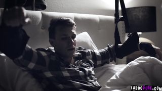 Stepmom Kit Mercer giving her stepson some relief