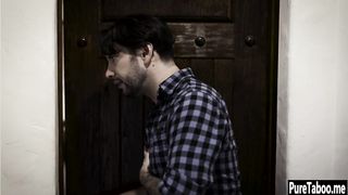 Beautiful blonde teen banged so hard by a two guys