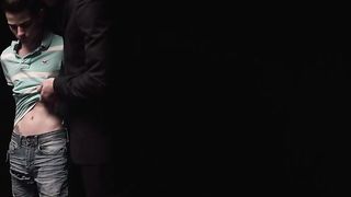 Gay Eli gets ass fucked using dildo