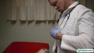 Skinny trans babe analed by her doctor