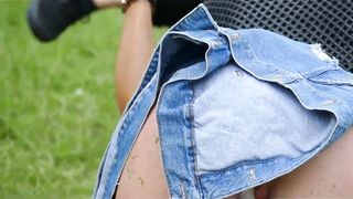 Pussy oops hot women with short shorts in public