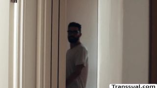 Horny shemale butt fucked by her stepson