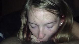 thot blonde oral creampie
