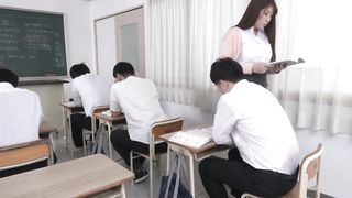 Chitose Yura, a Married Woman Teacher , Asian, Big Tits, Nylon
