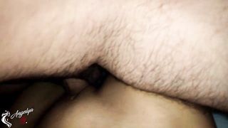 Angelya G Russian teen young with tight pussy and hairy guy cum 18yo