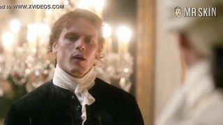 Kimberly Smart nipple dress scene from Outlander the series