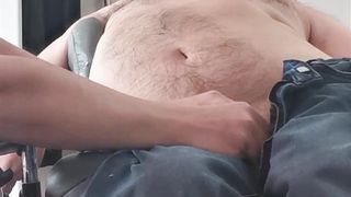 Busty blonde takes huge load of cripple and puts it in her pussy