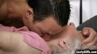 Lusty Grandma Norma B fucking her mover