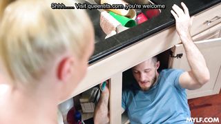 Local plumber enjoy the busty housewife wet pipes