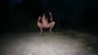 Dogging - curvy wife give blowjobs in strangers in public place