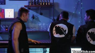 Biker dude falls for TS girl Khloe Kay in a club