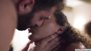 Petite latin wife catches hubby fapping