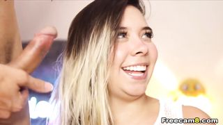 She Sensually Sucks His Cock