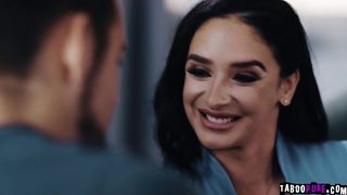 Brunette milf fucked by two young studs