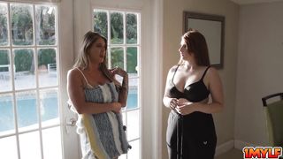 Stud making these hot babes cum together