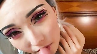 Stepsister can't stop being jealous of a new girl FACIAL CUMSHOT