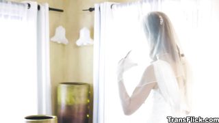 Gosh, this tranny bride is gorgeous!