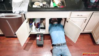 Mrs Dees pipes taken care of lucky guy