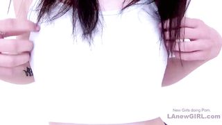 Cutest Babe cums hard and gets creampied in studio