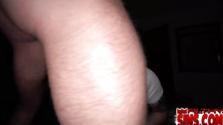 Gorgeous babe loves sucking thick cock