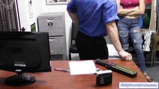 Teen shoplifter blowjobs officers cock