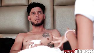 Black cock stretched out Hime's tight hole