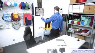 A teen latina stripped by store officer