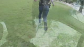 Female cop is sucking a black dick