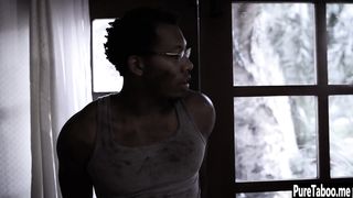 Petite blonde banged by a black guy