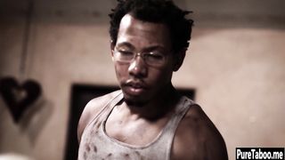 Petite blonde banged by a black guy