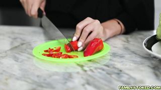 Oliver secretly eating Milu's twat