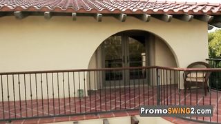 Sensual vibes for these naughty swingers