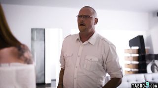 Cheating wife has to fuck father in law