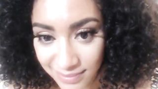 cute ebony fingering her juicy pussy