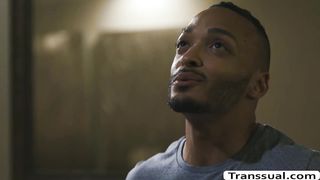 Hot Skinny TS Natalie enjoys sucking dudes bigcock