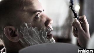 Pretty petite teen seduced a stepdad