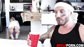 Sporty MILF Katie Morgan fucked in the kitchen