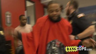 A hardcore punishment at the barbershop