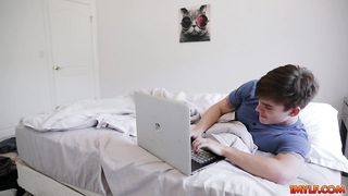 My hot stepmom catches me watching porn