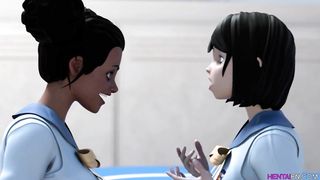 3D College Lesbians Sex Cartoon