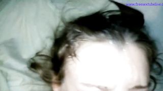 boyfriend cum multiple times on her face