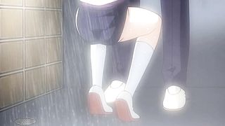 Young man fucks teen hottie in bathroom